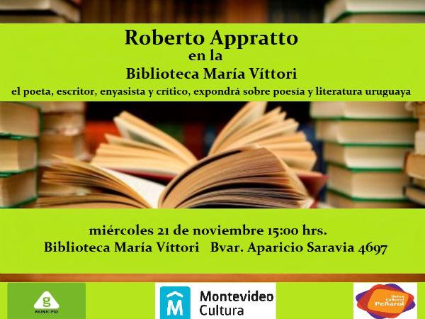 Roberto Appratto en la Biblioteca María Vittori